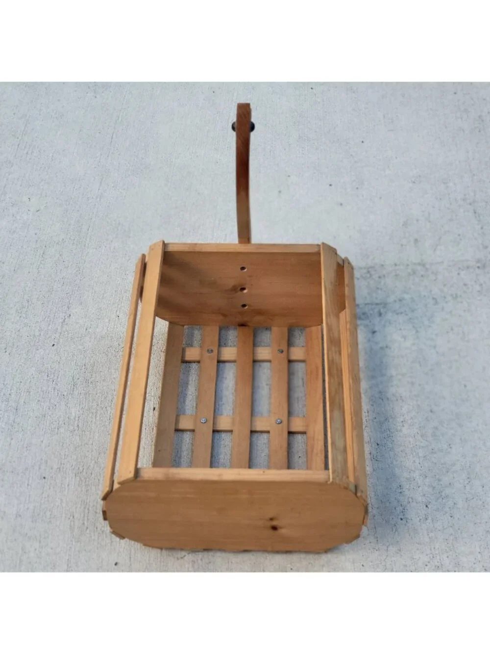 Vintage Wooden Slat Duck Goose Planter Basket